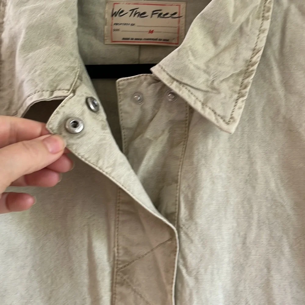 Free People We the Free Suzy Linen Jacket Spring Linen Brand New Size Medium NWT - Picture 10 of 13